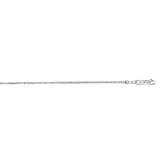 14 Karat White Gold 1.5mm 18 Inch Sparkle Chain Necklace