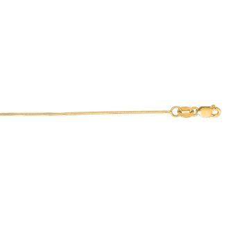 14 Karat Yellow Gold 0.70mm 18 Inch Round Snake Chain Necklace