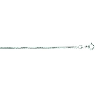 14 Karat White Gold 1.0mm 18 Inch Foxtail Chain Necklace