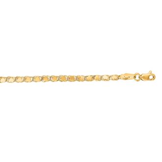 14 Karat Yellow Gold 2.9mm 18 Inch Heart Chain Necklace