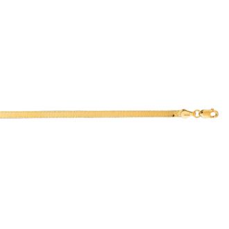 14 Karat Yellow Gold 3.0mm 20 Inch Imperial Herringbone Chain Necklace