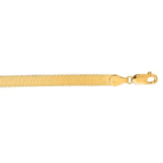 14 Karat Yellow Gold 5.0mm 7 Inch Imperial Herringbone Chain Bracelet
