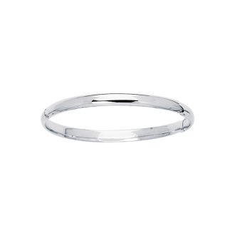 14 Karat White Gold 5.5mm 5.50 Inch Children's All Shiny Bangle