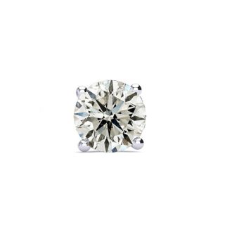 1/4 Carat Single Diamond Stud Earring In 14 Karat White Gold