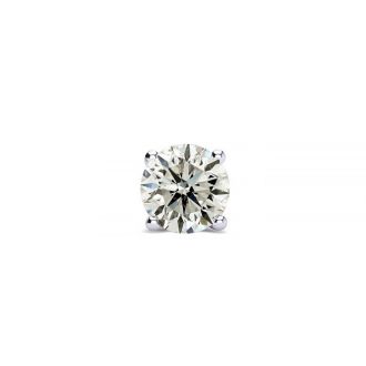 3/8 Carat Single Diamond Stud Earring In 14 Karat White Gold