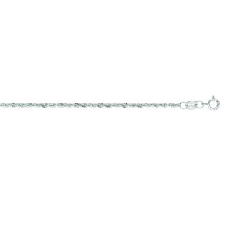 14 Karat White Gold 1.50mm 20 Inch Light Weight Rope Chain