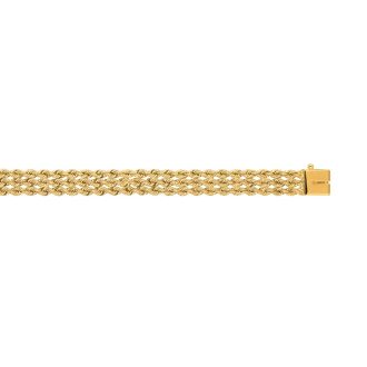 14 Karat Yellow Gold 7.50mm 8 Inch Multi Line Rope Chain