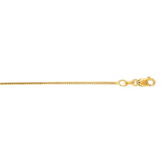 14 Karat Yellow Gold 0.9mm 20 Inch Diamond Cut Franco Chain