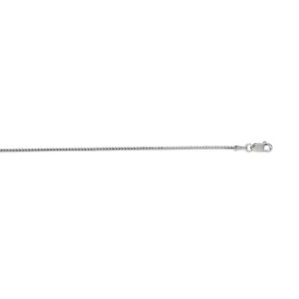 14 Karat White Gold 1.2mm 20 Inch Diamond Cut Franco Chain