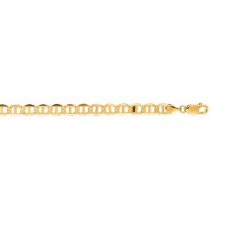14 Karat Yellow Gold 5.50mm 7 Inch Diamond Cut Mariner Link Chain