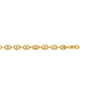14 Karat Yellow Gold 6.90mm 18 Inch Puffed Mariner Link Chain