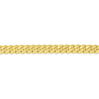 14 Karat Yellow Gold 5.40mm 8.50 Inch Light Miami Cuban Chain Bracelet
