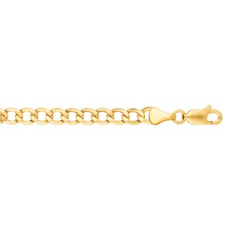 14 Karat Yellow Gold 5.30mm 22 Inch Light Curb Chain