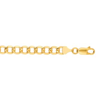 14 Karat Yellow Gold 6.20mm 8 Inch Light Curb Chain
