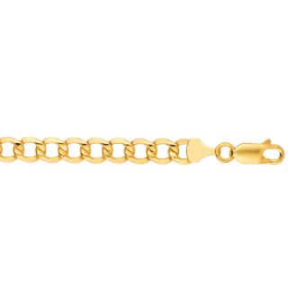 14 Karat Yellow Gold 6.20mm 18 Inch Light Curb Chain
