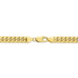 14 Karat Yellow Gold 5.0mm 8.50 Inch Miami Cuban Chain Bracelet