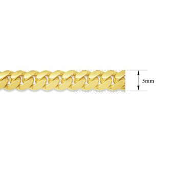 14 Karat Yellow Gold 5.0mm 20 Inch Miami Cuban Chain