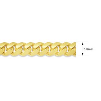 14 Karat Yellow Gold 5.80mm 22 Inch Miami Cuban Chain