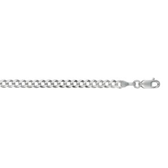 14 Karat White Gold 3.60mm 20 Inch Comfort Curb Chain