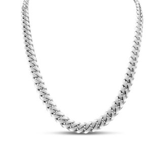 14 Karat White Gold 5.40mm 22 Inch Light Miami Cuban Chain