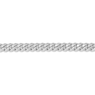 14 Karat White Gold 6.50mm 8.50 Inch Light Miami Cuban Chain Bracelet