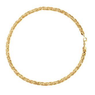 14 Karat Yellow Gold 6.0mm 18 Inch Shiny Byzantine Necklace