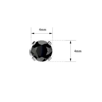 1/2ct Black Diamond Stud Earrings In White Gold