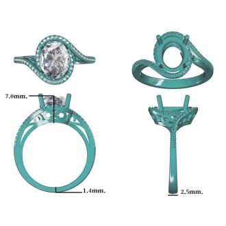 2 1/2 Carat Oval Shape Emerald and Halo Diamond Ring In 14 Karat Rose Gold