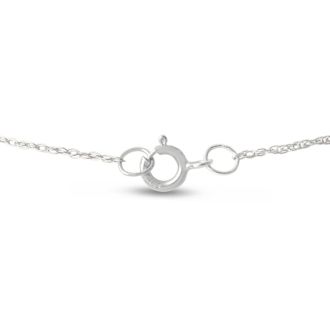 1/4 Carat Two Stone Two Diamond Intertwined Necklace In 14K White Gold