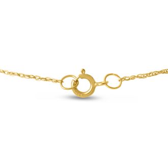 1/4 Carat Two Stone Two Diamond Intertwined Necklace In 14K Yellow Gold