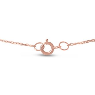 1/4 Carat Two Stone Two Diamond Intertwined Necklace In 14K Rose Gold