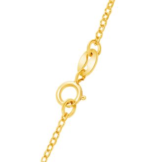 1/4 Carat Two Stone Two Diamond Knot Necklace In 14K Yellow Gold