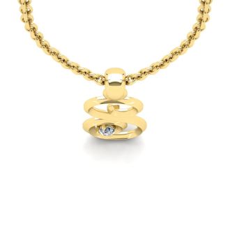 Letter S Diamond Initial Necklace In 14 Karat Yellow Gold With Free Chain