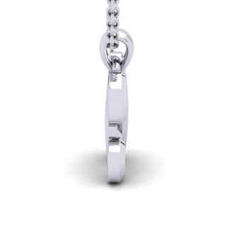 Letter X Swirly Initial Necklace In Sterling Silver With Free 18 Inch Cable Chain