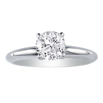 1 1/2ct Diamond Solitaire Engagement Ring in 14k White Gold
