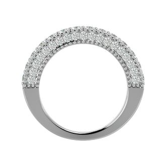 1 Carat Diamond Wedding Band In 14 Karat White Gold