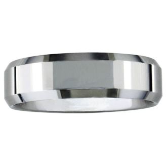 7mm Beveled Tungsten Men's Wedding Band