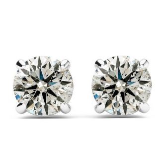 1/2 Carat Diamond Stud Earrings In 14 Karat White Gold Featured on Dr. Phil