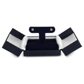 1/2 Carat Diamond Stud Earrings In 14 Karat White Gold Featured on Dr. Phil