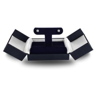 1/2 Carat Diamond Stud Earrings In 14 Karat White Gold