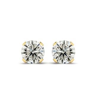 2 Carat Diamond Stud Earrings In 14 Karat Yellow Gold. Very Shiny And Gorgeous. Upgraded Quality For 2021!