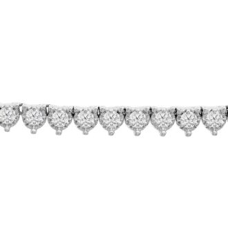 8.33 Carat Diamond Tennis Necklace In 14 Karat White Gold, 17 Inches