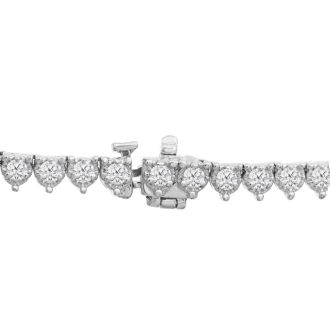 8.33 Carat Diamond Tennis Necklace In 14 Karat White Gold, 17 Inches