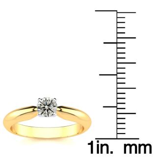 1/3 Carat Diamond Engagement Ring in 14K Yellow Gold