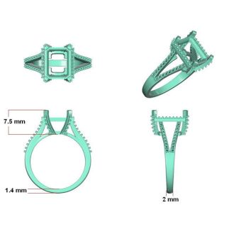 4 Carat Blue Topaz and Halo Diamond Ring In 14 Karat White Gold
