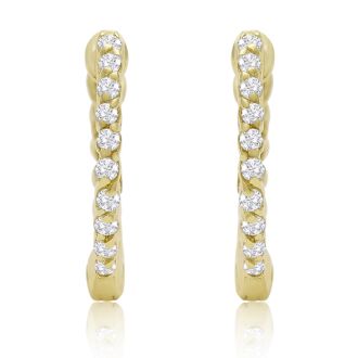 1/4 Carat Diamond Inside-Out Hoop Earrings