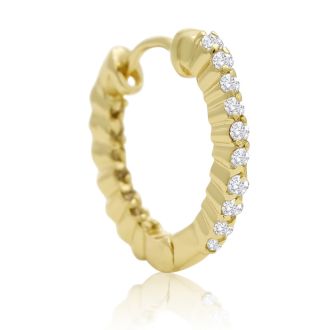 1/4 Carat Diamond Inside-Out Hoop Earrings