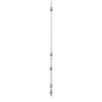 14 Karat White Gold 1/2 Carat Diamonds By The Yard Necklace, 16-18 Inches