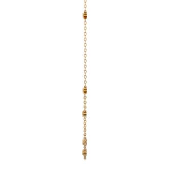 14 Karat Yellow Gold 1/2 Carat Diamonds By The Yard Necklace, 16-18 Inches