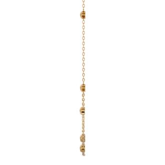 14 Karat Yellow Gold 1 Carat Diamonds By The Yard Necklace, 16-18 Inches.